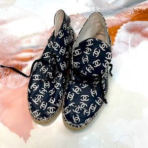 Leather shoes espadrilles